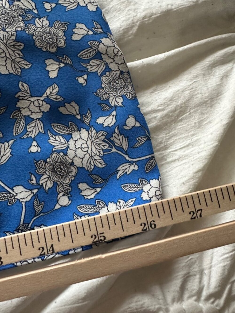 Max Studio Dark Blue Floral Flutter Sleeve Womens 1XL Blouse Fairy Summer - Picture 8 of 9